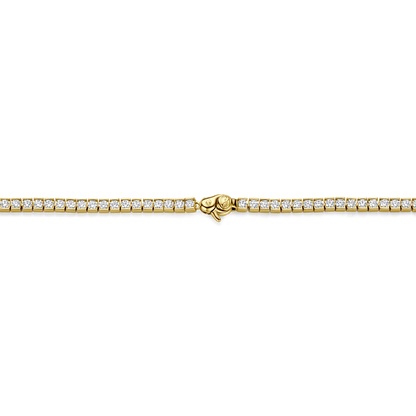 Lady's Necklace Silver Yellow