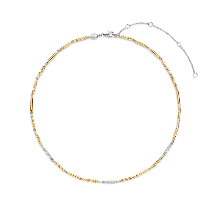 Lady's Necklace Silver Yellow