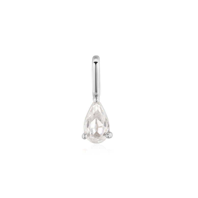 SILVER TEAR DROP CHARM