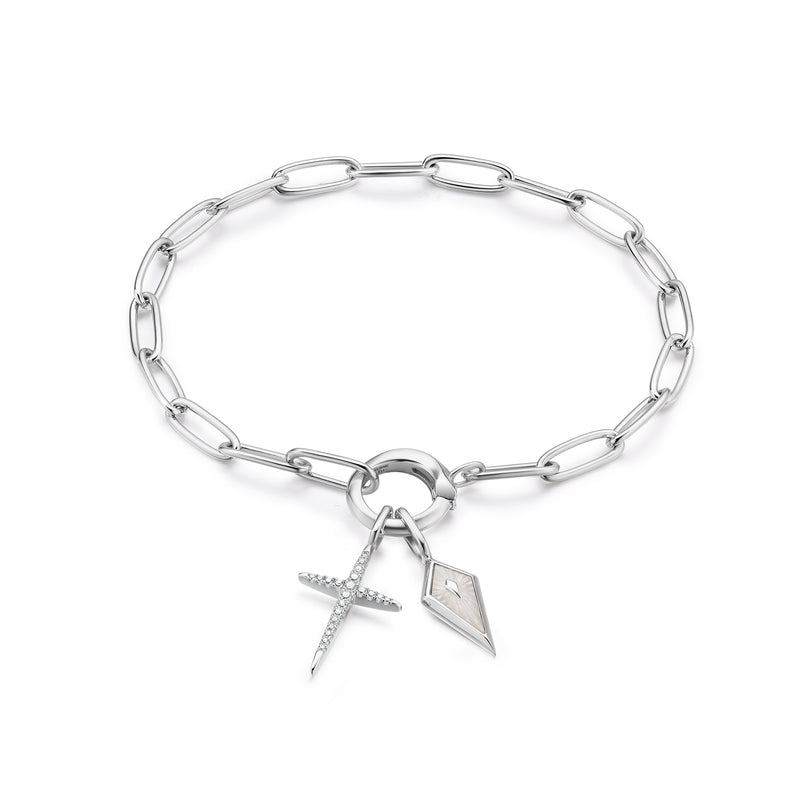 SILVER CROSS CHARM
