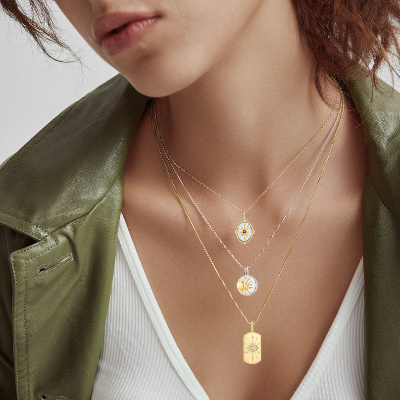 GOLD EVIL EYE TAG CHARM