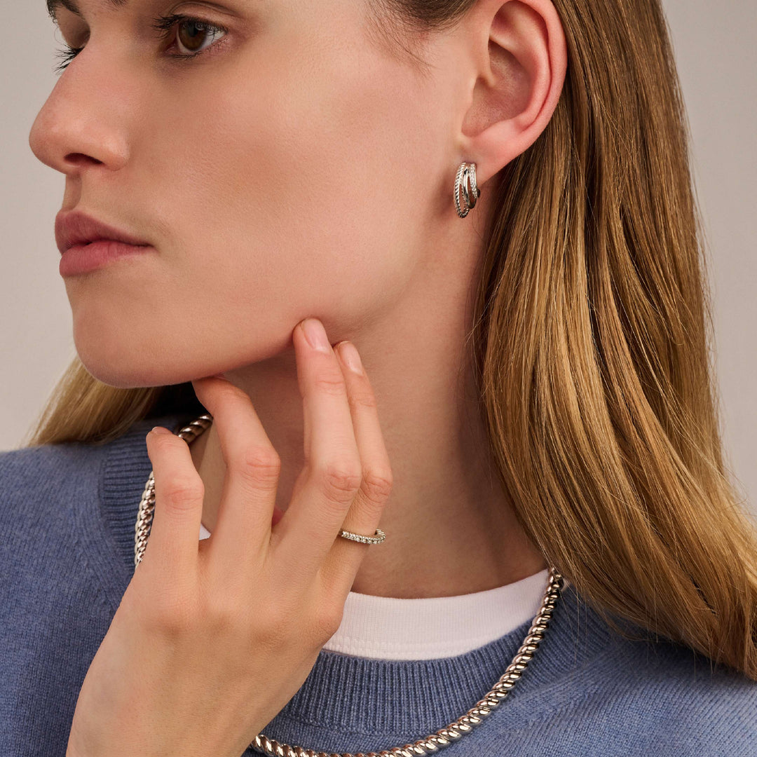 ZIRCONIA STRUCTURE EARRINGS