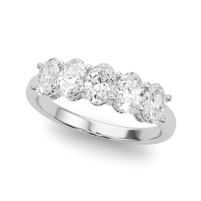 SHARED PRONG OVAL SHAPE WEDDING BAND
