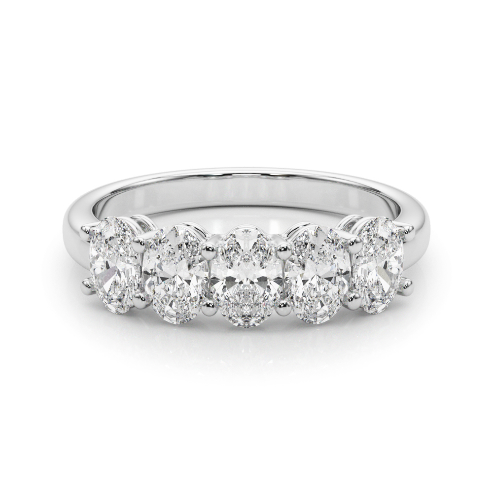 SHARED PRONG OVAL SHAPE WEDDING BAND