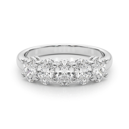 SHARED PRONG OVAL SHAPE WEDDING BAND