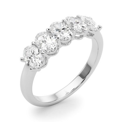 SHARED PRONG OVAL SHAPE WEDDING BAND