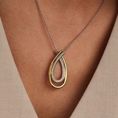 ORGANIC ZIRCONIA NECKLACE