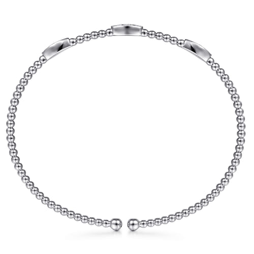 14 KARAT WHITE-YELLOW GOLD BUJUKAN DIAMOND MARQUISE STATION BANGLE