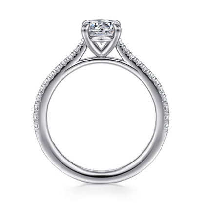 14 KARAT WHITE GOLD OVAL DIAMOND ENGAGEMENT RING
