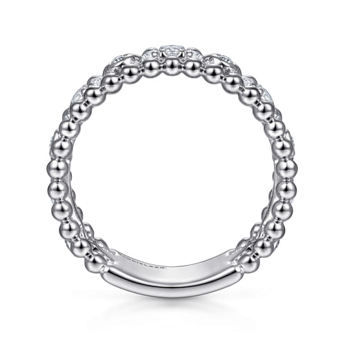 STERLING SILVER WHITE SAPPHIRE BUJUKAN EASY STACKABLE LADIES RING