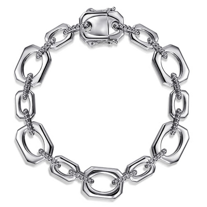 LINK CHAIN BRACELET STERLING SILVER 7.5IN BUJUKAN