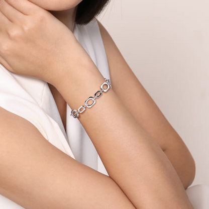 LINK CHAIN BRACELET STERLING SILVER 7.5IN BUJUKAN