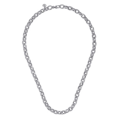 STERLING SILVER OVAL LINK CHAIN NECKLACE