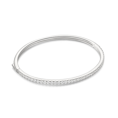 SILVER PAVE TENNIS BANGLE