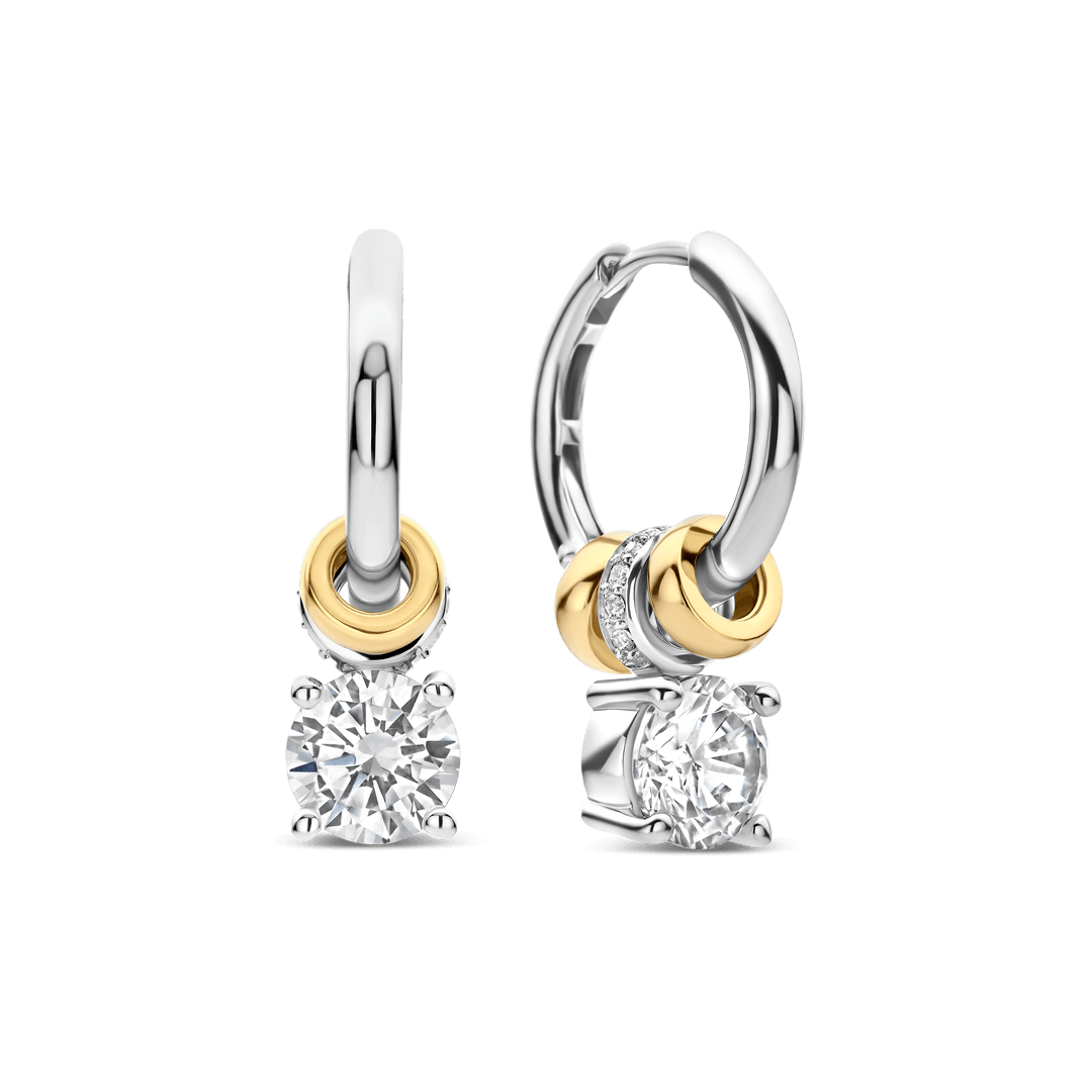 ZIRCONIA CHARM HOOPS