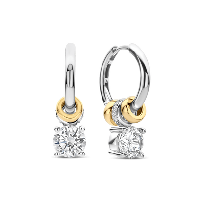 ZIRCONIA CHARM HOOPS