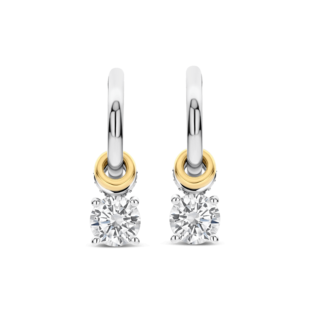 ZIRCONIA CHARM HOOPS