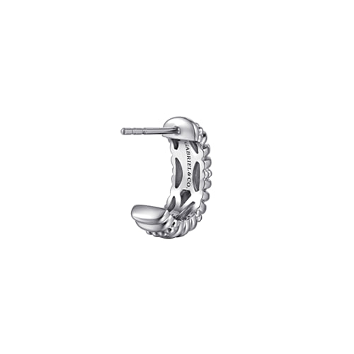 STERLING SILVER BUJUKAN SHRIMP J HOOP EARRINGS