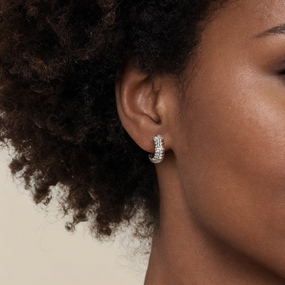 STERLING SILVER BUJUKAN SHRIMP J HOOP EARRINGS