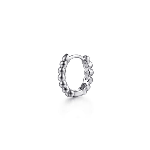 STERLING SILVER WHITE SAPPHIRE BUJUKAN HUGGIE EARRINGS