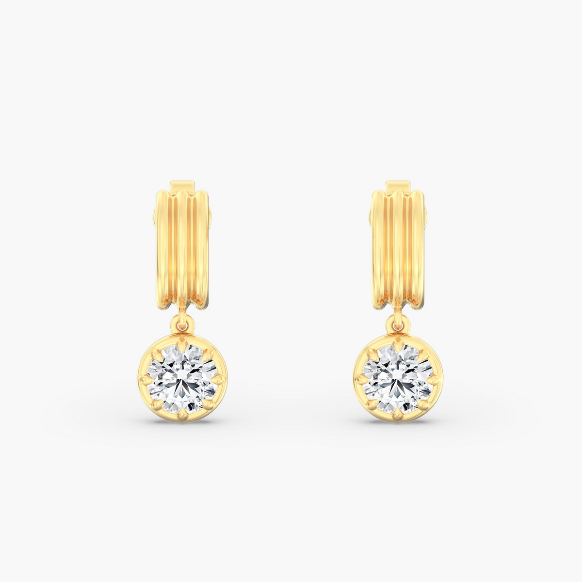 ROUND AURA DROP EARRINGS