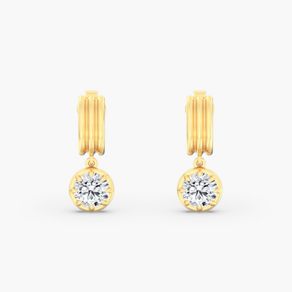 ROUND AURA DROP EARRINGS