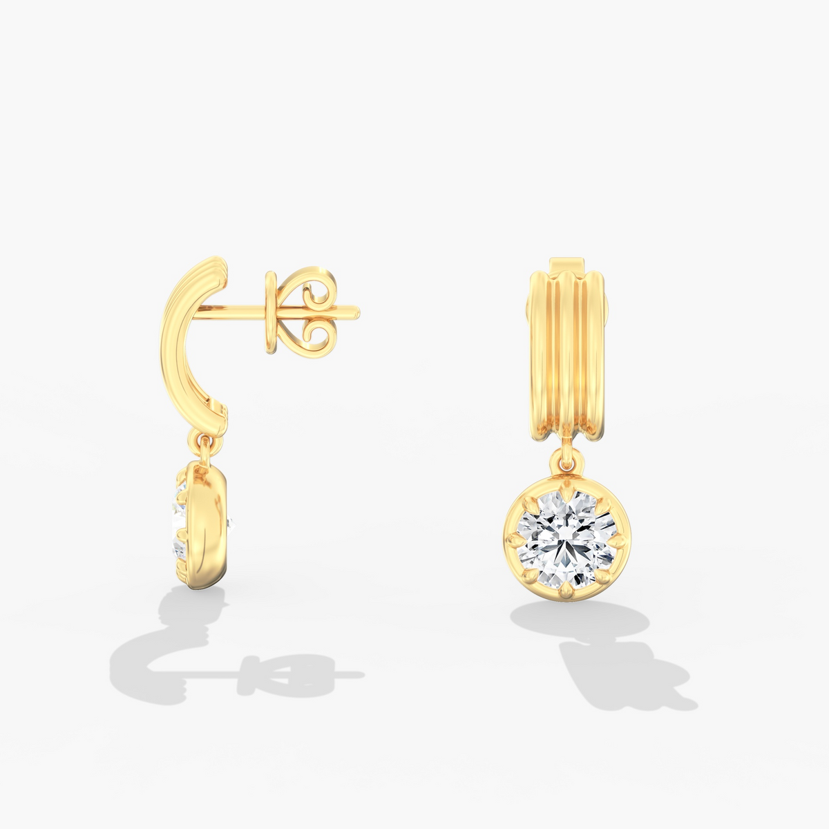 ROUND AURA DROP EARRINGS