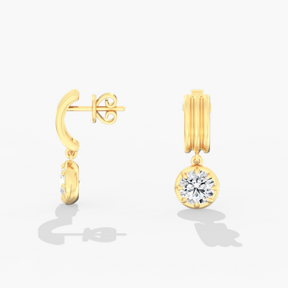 ROUND AURA DROP EARRINGS