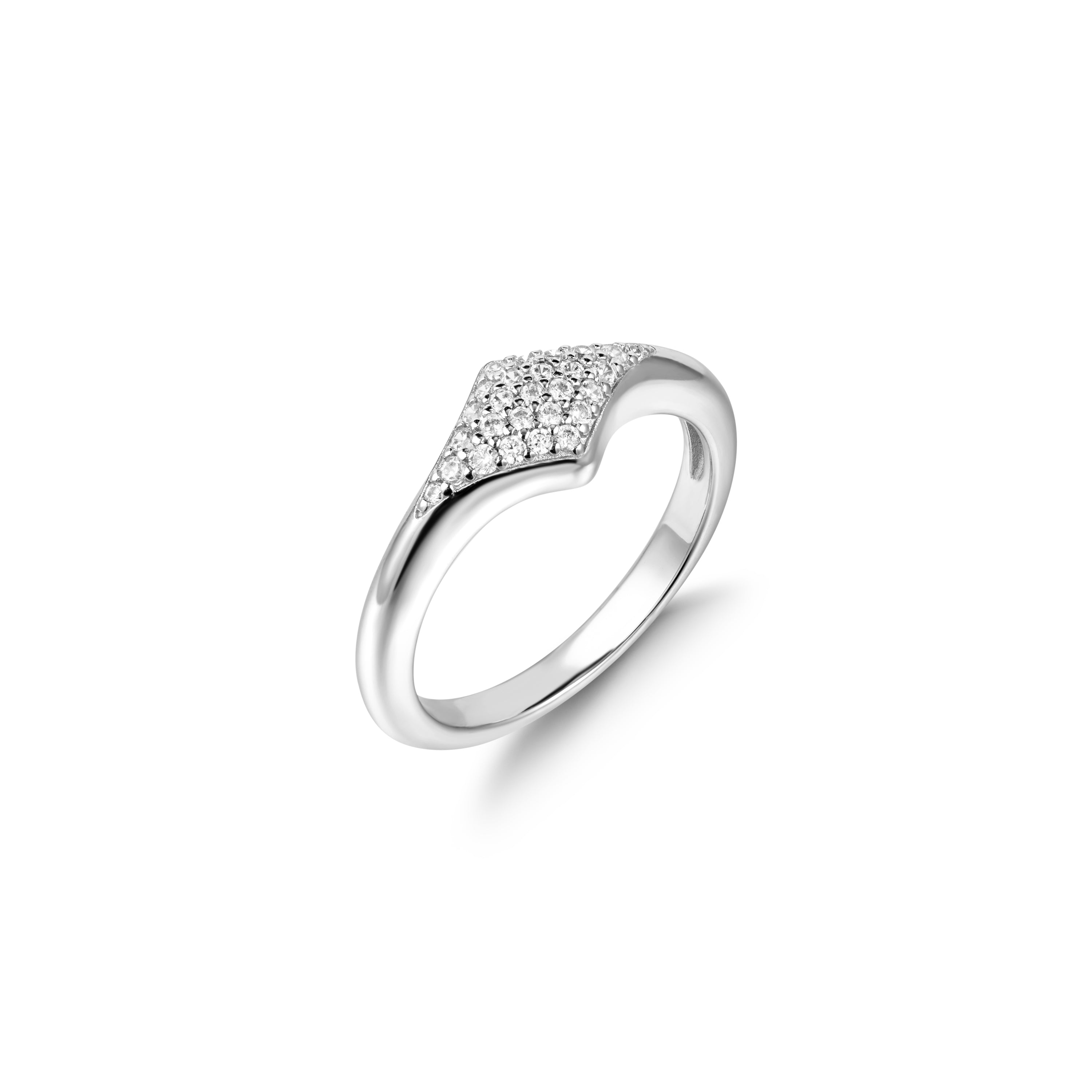 SILVER PAVE SPARKLE RING