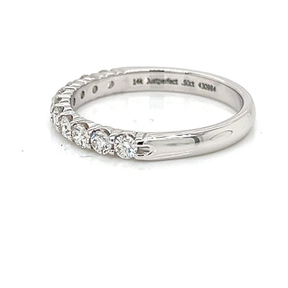 14WG SHARED PRONG DIAMOND BAND 10RNDS=.50TW