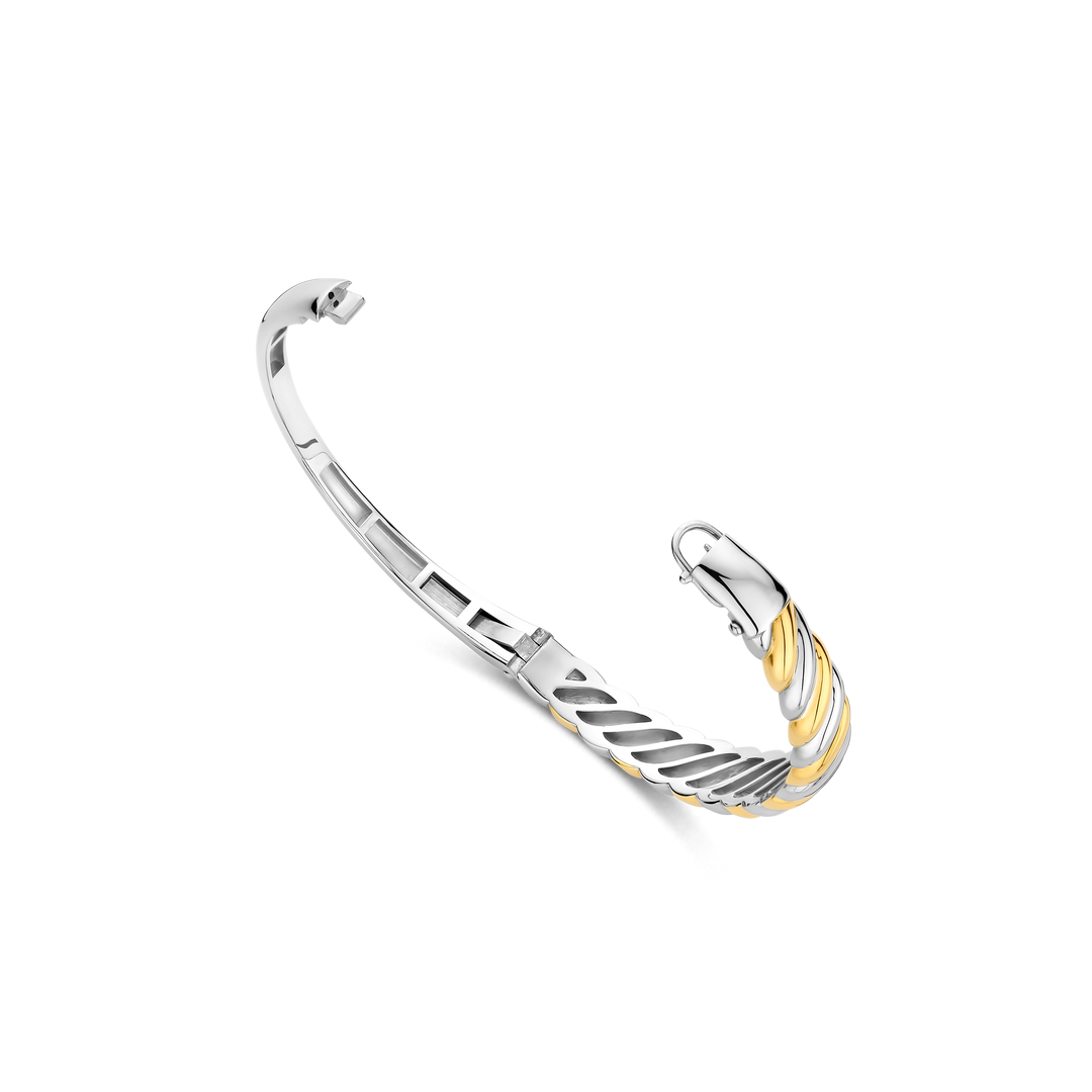 Lady's Bangle Silver Two Tone