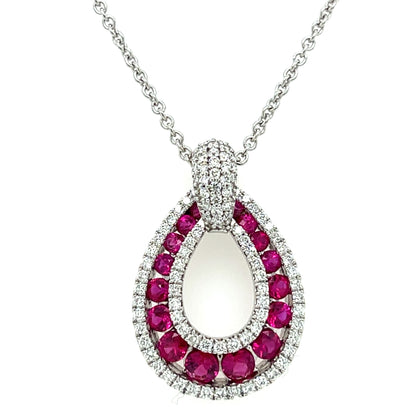 RUBY AND DIAMOND PENDANT
