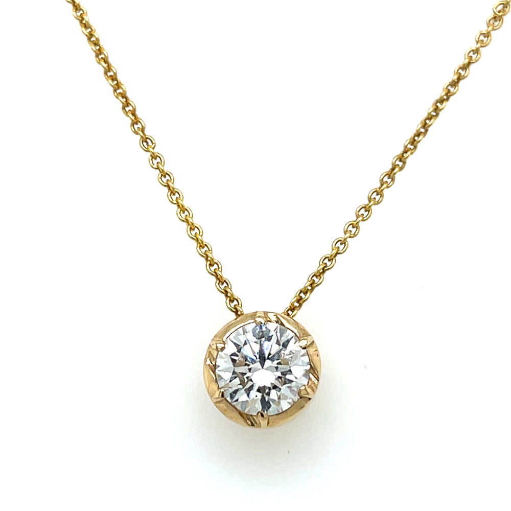 14K WHITE LAB GROWN DIAMOND PENDANT