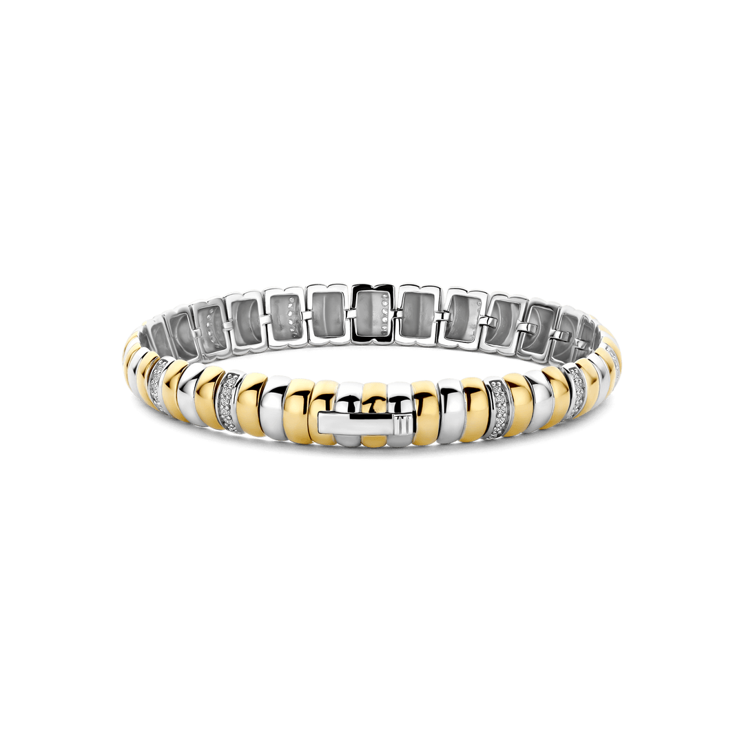 Lady's Bangle Sterling Silver Two Tone