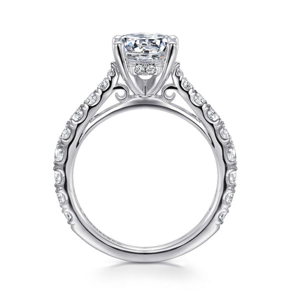 14K WHITE GOLD ROUND DIAMOND ENGAGEMENT RING