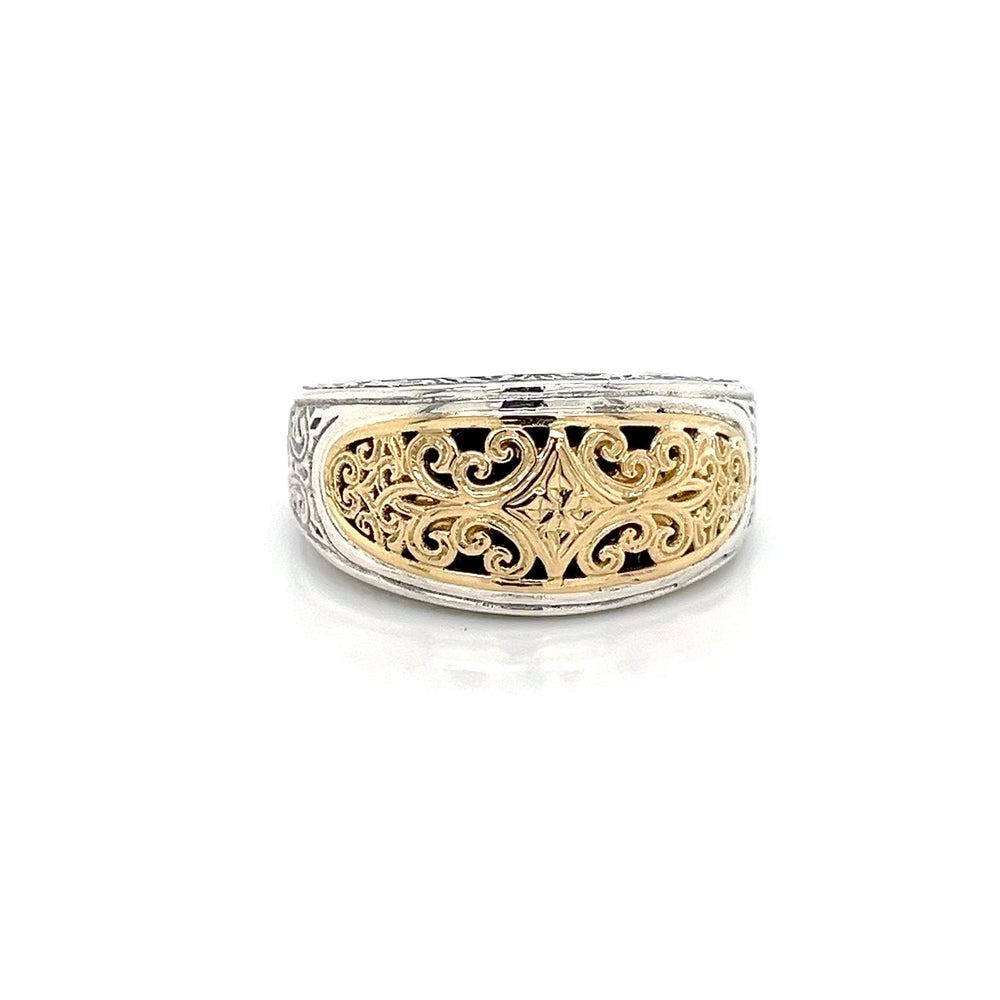 MEDITERRANEAN RING IN 18K GOLD AND SILVER