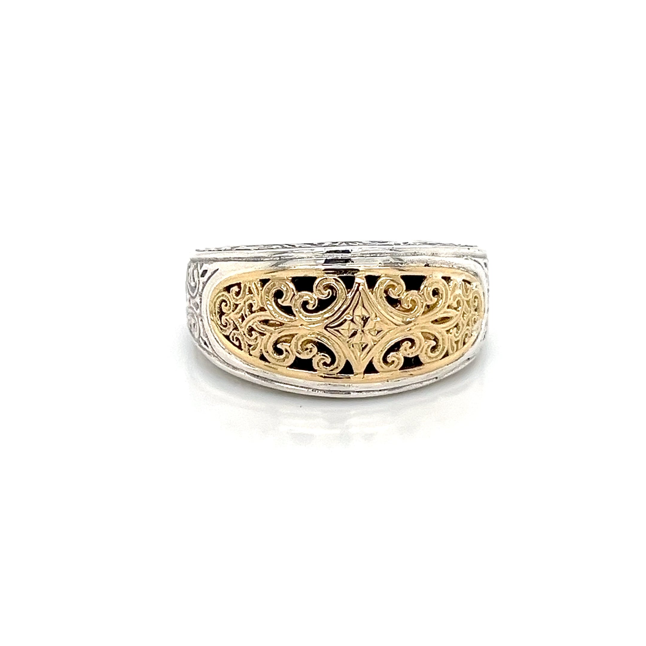 MEDITERRANEAN RING IN 18K GOLD AND SILVER