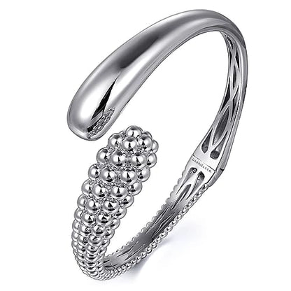 STERLING SILVER PAVE BUJUKAN BYPASS BANGLE