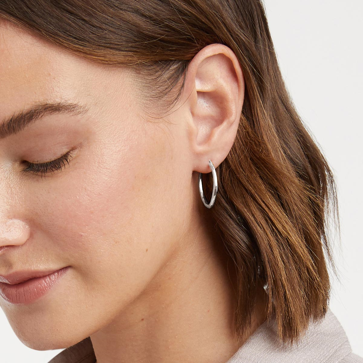 Lady's Earring Silver Brass