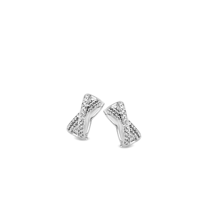 Lady's Earrings Silver White