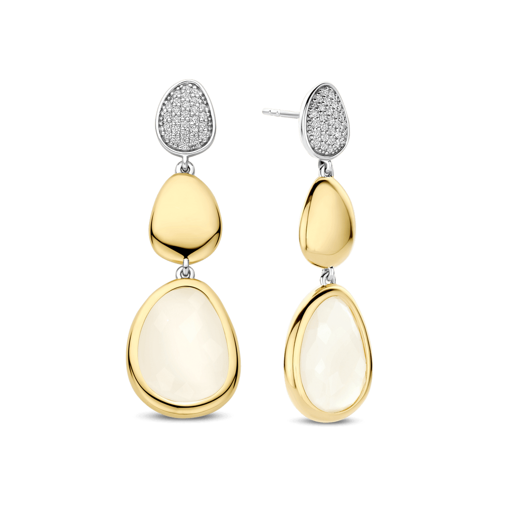 Lady's Drop Sterling Silver Two Tone