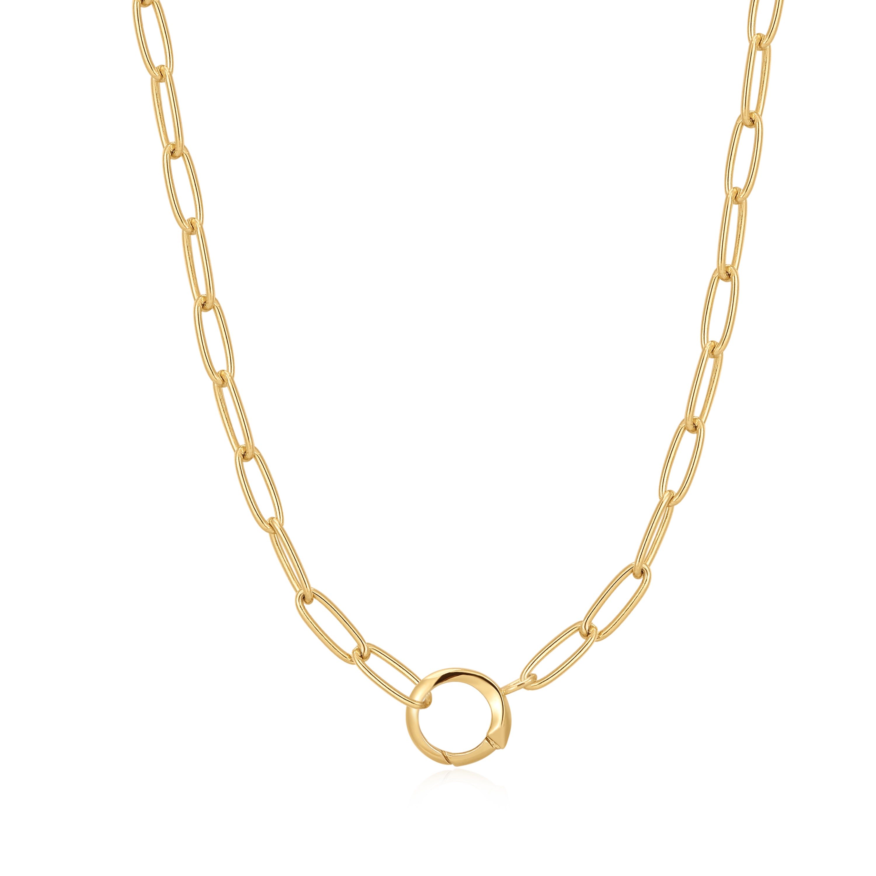 GOLD LINK CHARM NECKLACE