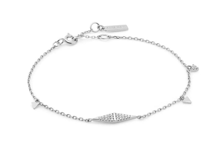 Silver Geometric Chain Bracelet