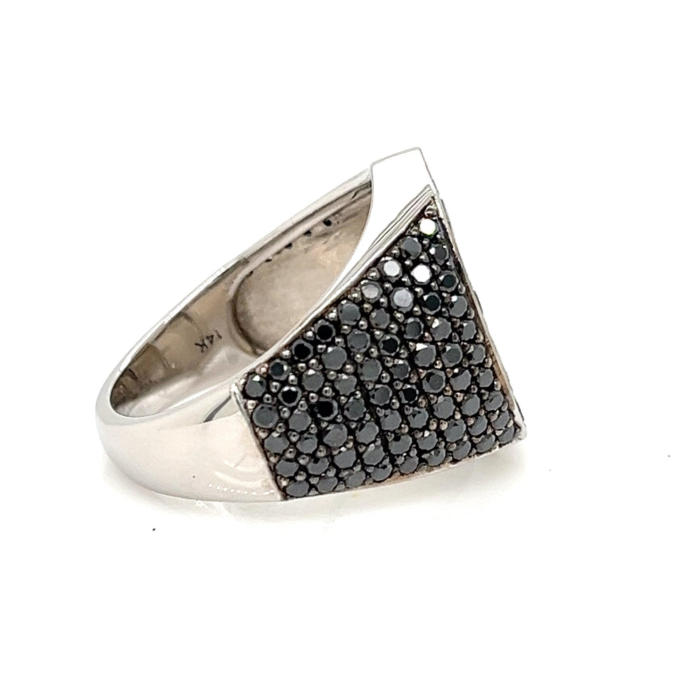 BLACK DIAMOND CROSS RING