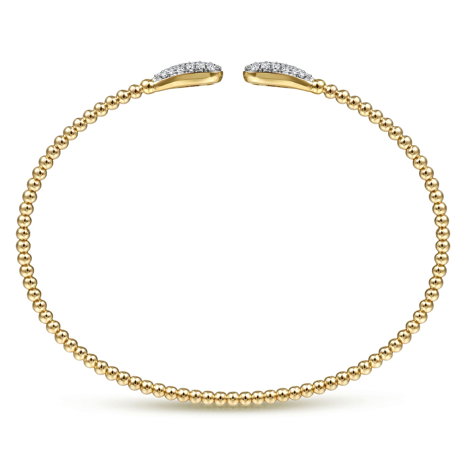 14 KARAT YELLOW GOLD BUJUKAN DIAMOND TEARDROPS BANGLE