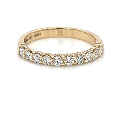 14KY SHARED PRONG DIAMOND BAND 10RND=.50TW