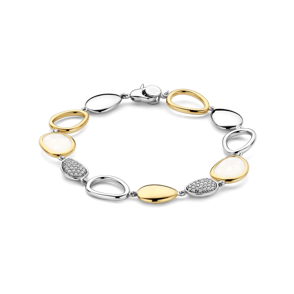 Lady's Bracelet Sterling Silver Two Tone