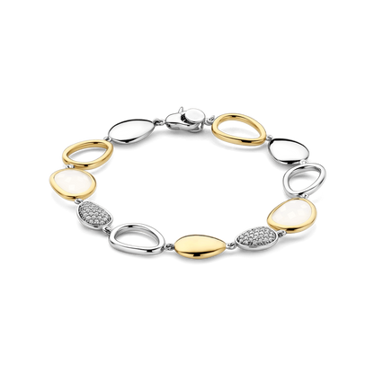 Lady's Bracelet Sterling Silver Two Tone