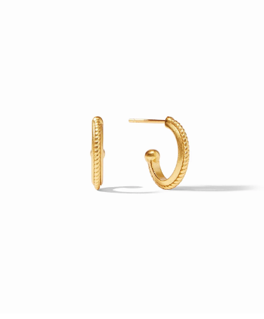 DELPHINE PEARL HOOP & CHARM EARRING