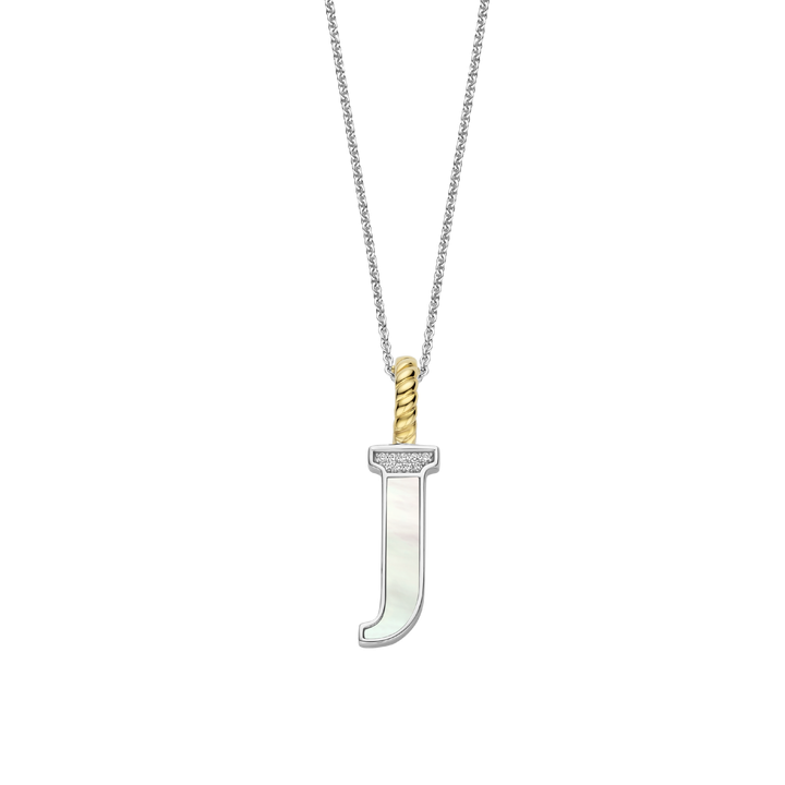 J LETTER STERLING SILVER NECKLACE